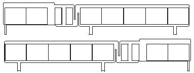 Seitenfenster rechts+links, Endwagen B