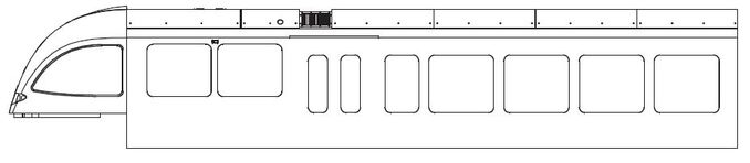 Gehäuse, Endwagen B, m. Fenster