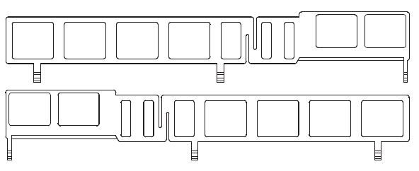 Seitenfenster rechts+links, Endwagen B