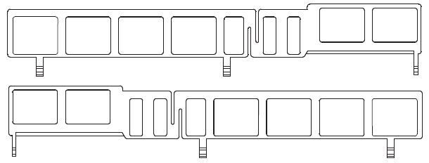 Seitenfenster rechts+links, Endwagen A