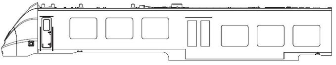 Gehäuse EW o. Pantograph (m. Fenster+Scheinwerfer)