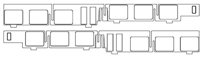 Fensterband EW, m. Panto, rechts + links