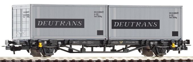 Flatcar w/2x Containers Deutrans DR IV