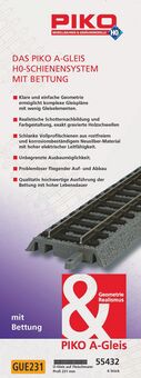 Übergangs-Gleis, Fleischmann Profi, 231 mm, VE 6