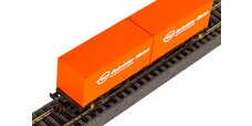 Flatcar w/2 20" Weiss Brothers containers ÖBB V