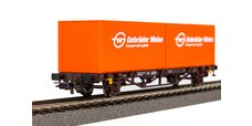 Flatcar w/2 20" Weiss Brothers containers ÖBB V