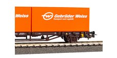 Flatcar w/2 20" Weiss Brothers containers ÖBB V