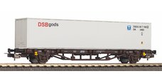 Containertragwagen Lgjs DSB V beladen mit 40' Container DSB