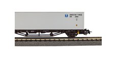 Containertragwagen Lgjs DSB V beladen mit 40' Container DSB