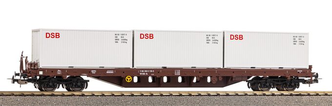 Containerwagen Rs DSB IV mit 3x 20' Containern DSB