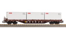 Containerwagen Rs DSB IV mit 3x 20' Containern DSB