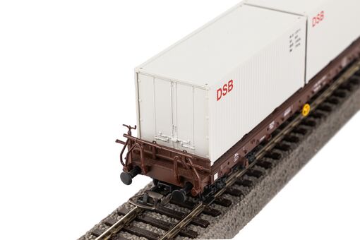 Containerwagen Rs DSB IV mit 3x 20' Containern DSB