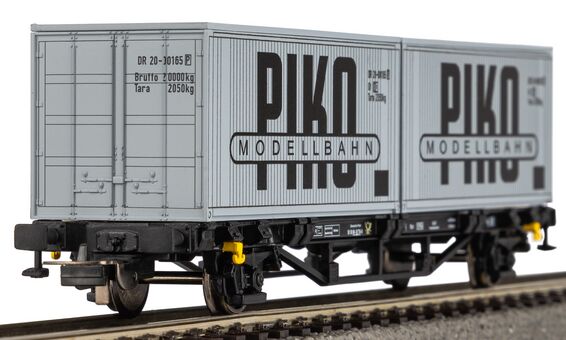 Containertragwagen DR IV 2 x 20' Container "VEB PIKO"