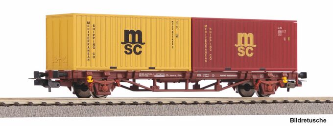 Containertragwagen 2 x 20' MSC Container FS V