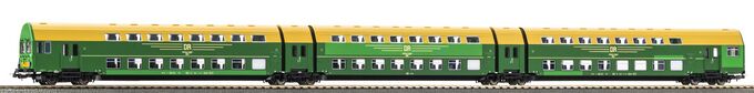 DGBgq 3-unit articulated Bilevel passenger car green DR IV