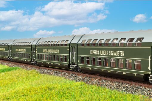 GER: Doppelstock-Gliederzug DGBe12 Express Junger Sozialisten DR III