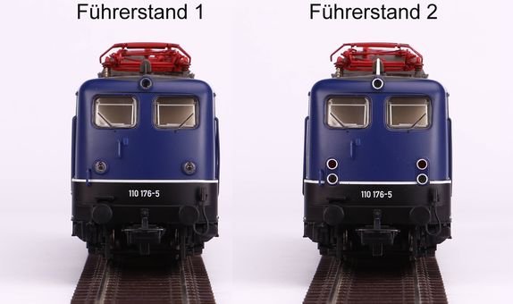 E-Lok BR 110 DB IV mit verschiedenen Stirnfronten