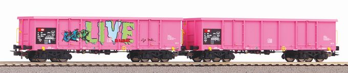 2er Set Offene Güterwagen Eaos SBB VI mit Graffiti