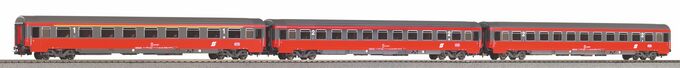 3er Set Schnellzugwagen Eurofima 1x 1. Klasse + 2x 2. Klasse ÖBB IV