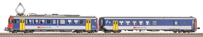 2er Set Rbe 4/4 NPZ SBB IV Triebwagen + Steuerwagen