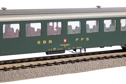 EW I 2nd Cl. Passenger car w/old lettering SBB IV