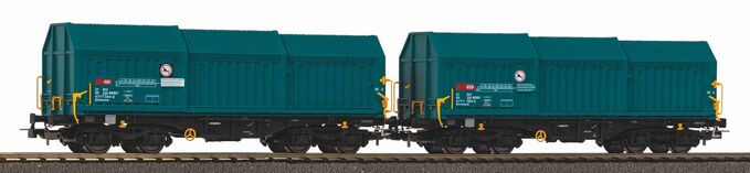 2er Set Teleskophaubenwagen mit Y-Drehgestellen CH-SBB C VI