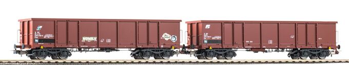 2er Set Offene Güterwagen Eaos mit Graffiti FS VI
