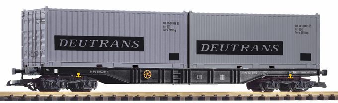 G Containertragwagen DR IV mit 2 Containern "Deutrans"