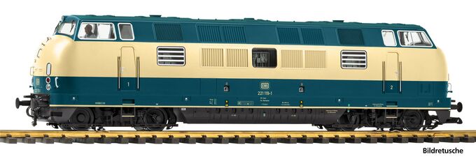G Sound-Diesellokomotive BR 221 DB IV, inkl. PIKO Sound-Decoder