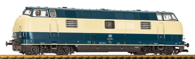 G Sound-Diesellokomotive BR 221 DB IV, inkl. PIKO Sound-Decoder