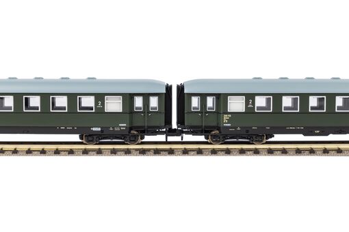 N 2er Set Schürzeneilzugwagen 1./2. Klasse + 2. Klasse DR III