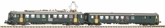 N-2er Set Sound-E-Triebwagen Rbe 4/4 SBB IV + Bt Steuerwagen, inkl. PIKO Sound-Decoder