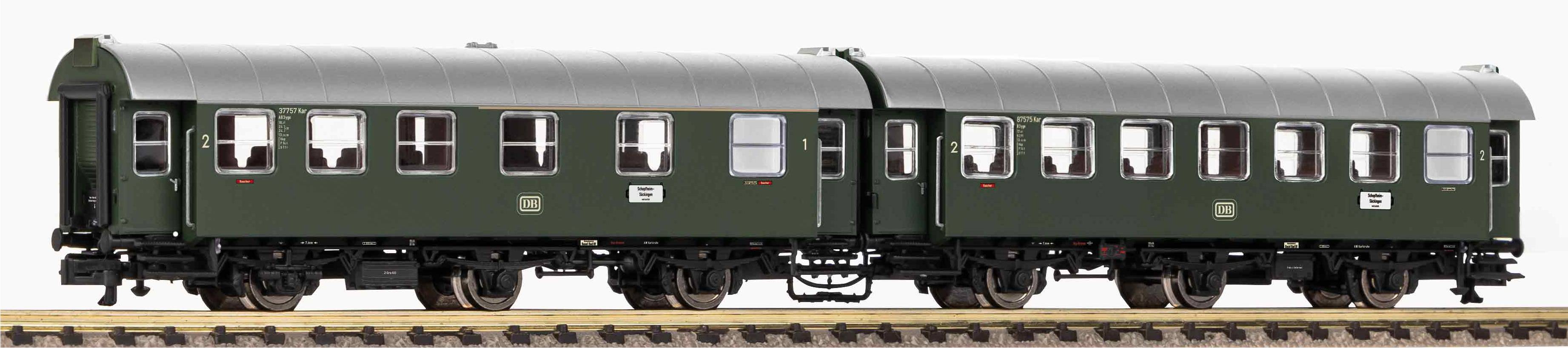 PIKO H0 58267 DB Umbauwagen Set - 2er Set B3yg & BD3yg Für Modelleisenbahn