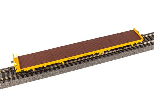 Flachwagen Rs Bauzug VI beladen mit Betonschwellenstapel