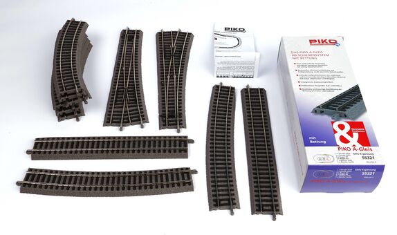 PIKO A-Gleis mit Bettung Set: C