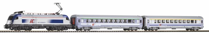 PIKO SmartControl light Set mit Bettungsgleis PKP Intercity Personenzug