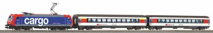 GER: PIKO SmartControl light Set mit Bettungsgleis SBB VI Personenzug