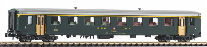 GER: N-Personenwg. EW I, 1.Kl, 50 85 18- 33 556-9 grün mit alter Schrift, SBB, Ep. IV