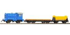 GER: PIKO myTrain&reg; Start-Set Bauzug mit Diesellok, Klemmbausteinwagen und Selbstentladewagen