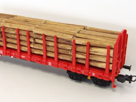 Stammholztransportwagen Roos-t642 mit Holzladung DB AG V