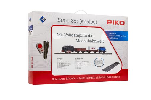 Start-Set mit Bettung Güterzug
