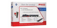 Start-Set mit Bettung Dampflok mit Personenwagen PKP
