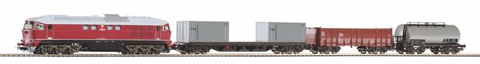 Starter Set BR 130 ČSD w. 3 Freight Cars, PIKO A-Track w. Railbed