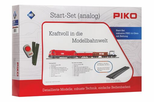 Start-Set mit Bettung Herkules ÖBB mit 3 Güterwagen