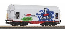 Schiebeplanenwagen Rail Cargo Austria VI mit Graffiti
