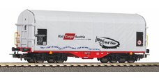 Schiebeplanenwagen Rail Cargo Austria VI mit Graffiti