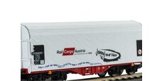 Schiebeplanenwagen Rail Cargo Austria VI mit Graffiti