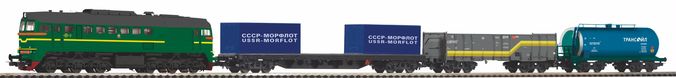 starter set SZD M62 Diesel w/3 freight cars IV Roadbed A-Track
