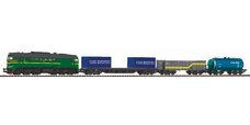 starter set SZD M62 Diesel w/3 freight cars IV Roadbed A-Track