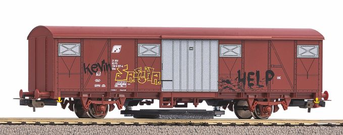 Schienenreinigungswagen FS V mit Graffiti